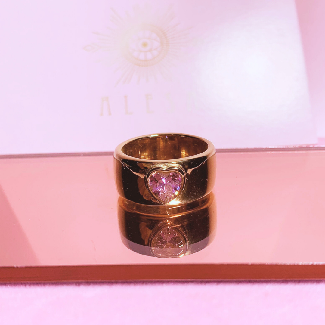 Anillo crystal heart