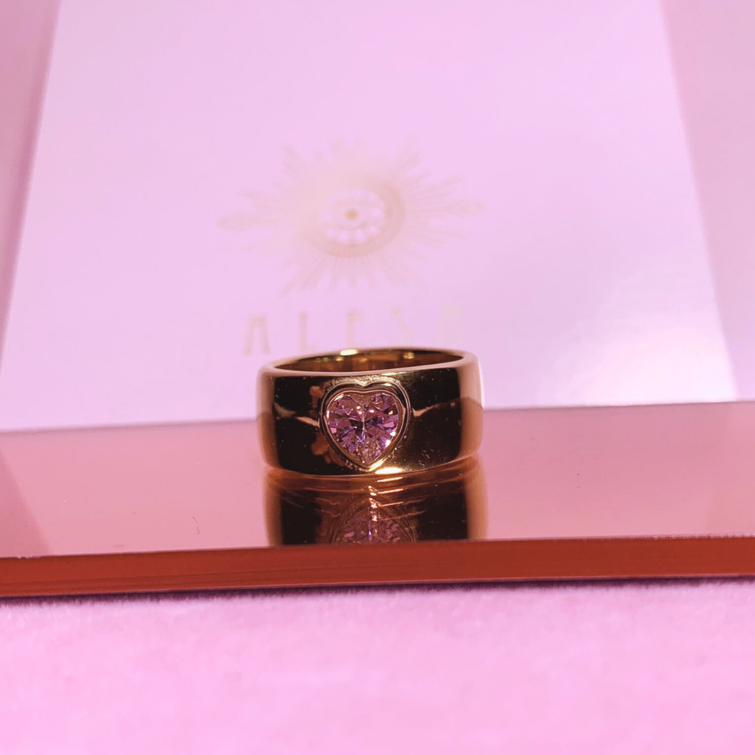 Anillo crystal heart