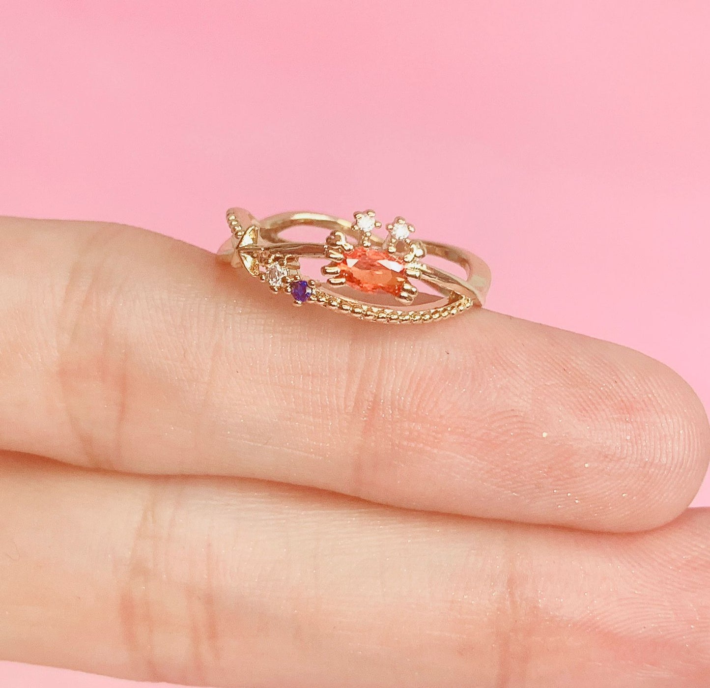 Anillo Crab Rubi