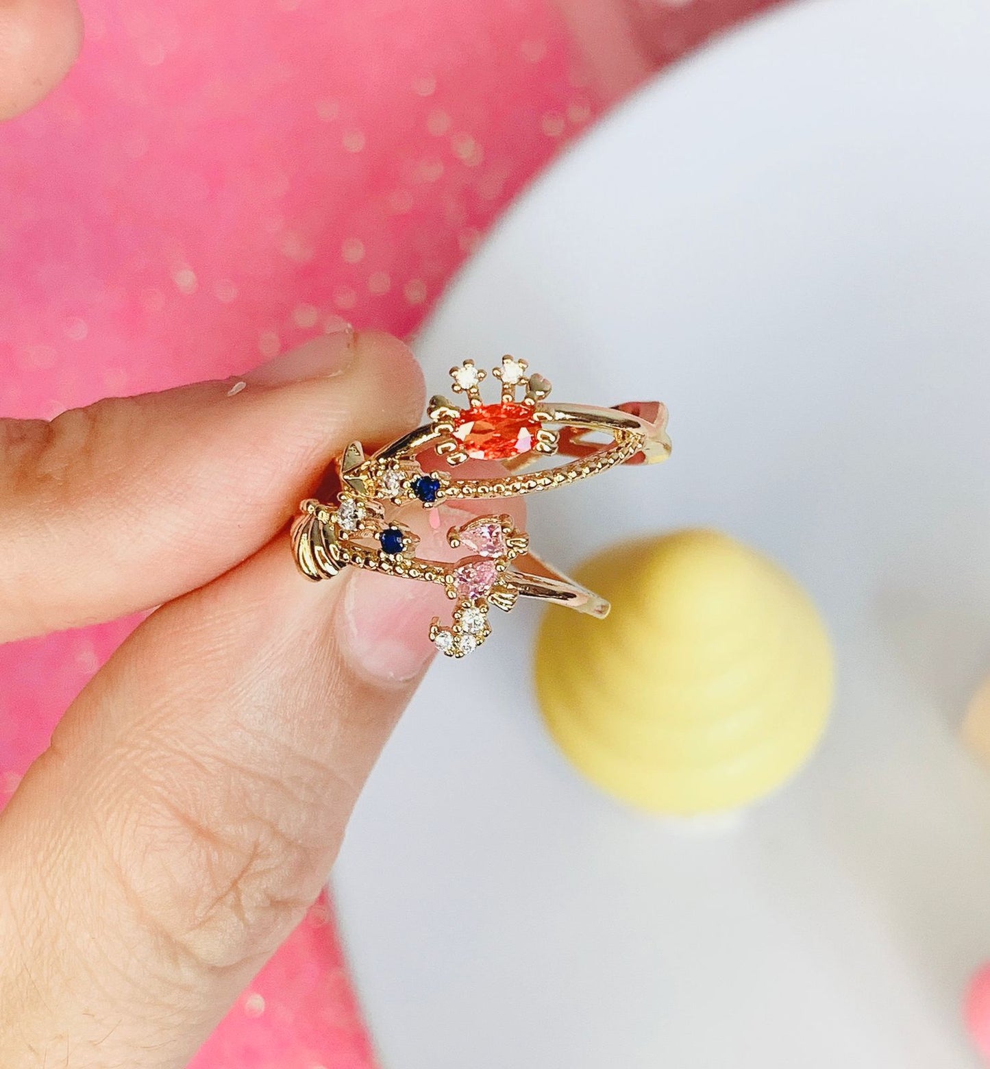 Anillo Crab Rubi