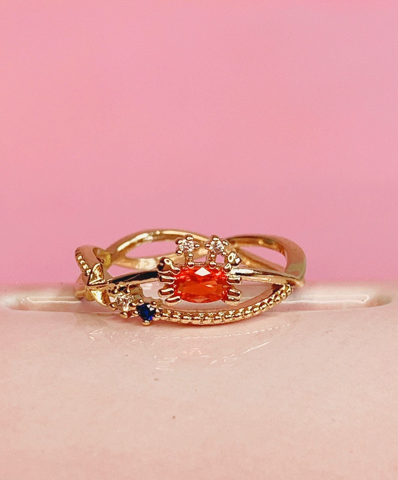 Anillo Crab Rubi